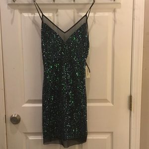 Sequined shimmer holiday party dress